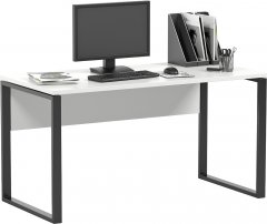 Компьютерный стол WUDUS Мэтр 138х68х75 см Белый с черными опорами (С-61)