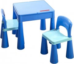 Комплект Tega Mamut Стол + 2 стула Синий (Tega MT-001 bl/l.bl 1799)