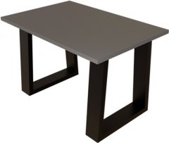 Журнальный столик DC Rod 660х440х16 мм Графит 2 ноги черные квадрат (DC121389)