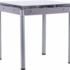 Стол обеденный раскладной AMF Челси База серый/стекло платина (546523)