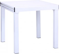 Стол обеденный раскладной AMF Пирей База Белый/Стекло белый (511321)