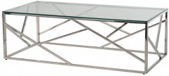 Журнальный столик Vetro Mebel CF-1 Прозрачный / серебряный (CF-1-crystal)