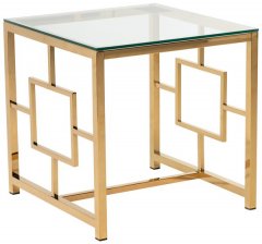 Журнальный столик Vetro Mebel СL-2 Прозрачный / золотистый (СL-2 -toned)