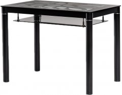 Обеденный стол Vetro Mebel Т-300-2 Черный (T-300-2-bl)