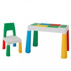 Детский многофункциональный столик 5 в 1 POPPET Колор Грин и стульчик (PP-002G)