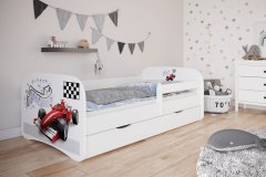 Детская кровать Kocot Kids Baby Dreams Формула с ящиком 160х80 см Белая (5903271979394)