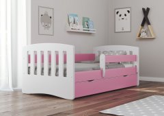 Детская кровать Kocot Kids Classic 1 с ящиком 160х80 см Розовая (5903282011816)