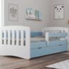Детская кровать Kocot Kids Classic 1 с ящиком 160х80 см Синяя (5903282030749)