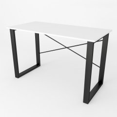 Письменный стол Ferrum-decor Драйв 750x1000x600 Черный металл ДСП Белый 16 мм (DRA001)