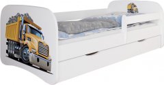 Детская кровать Kocot Kids Baby Dreams Грузовик с ящиком 160х80 см Белая (5903271976591)