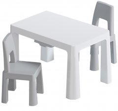 Детский функциональный столик POPPET Моно Грей и два стульчика (PP-005WG-2)