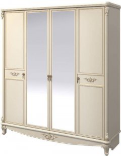 Шкаф для одежды Aqua Rodos Версаль Слоновая кость (VELWARD4D-BEIGE)