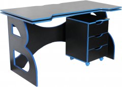 Геймерский стол с тумбой Barsky Game HG-04/СUP-04/ПК-01 Blue