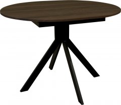 Стол обеденный Eagle Camellia 75 x 90 x 110 - 150 см Black/Brown (E3513)